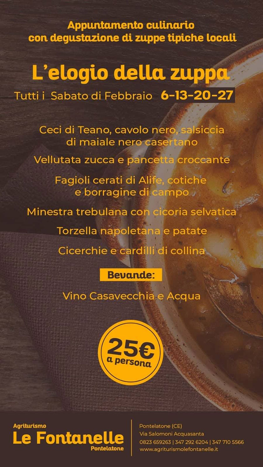 L'Elogio della zuppa Locandina e menù