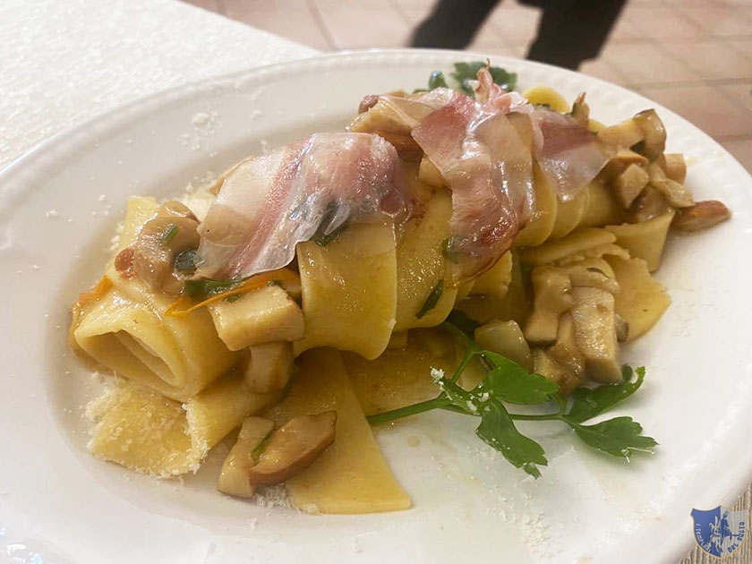 Pappardelle con porcini del Taburno e guanciale