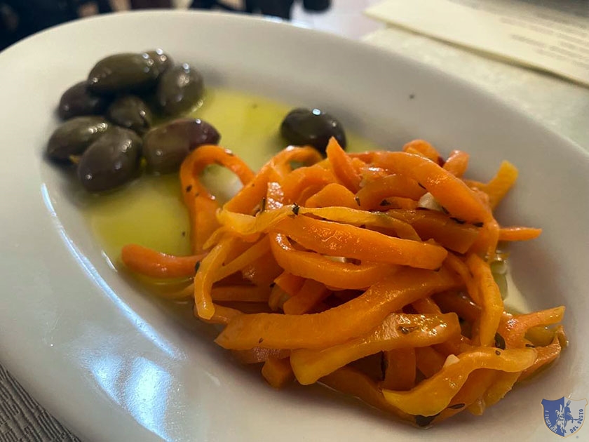 Zucca in agrodolce e olive