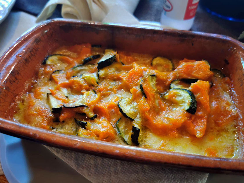 Parmigiana di zucca e zucchine