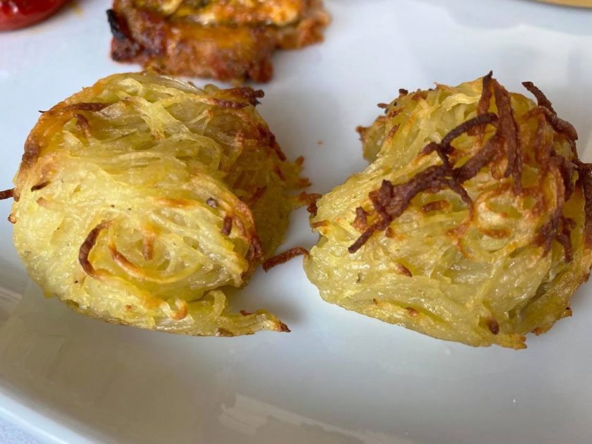 Rosti di patate e cipolle