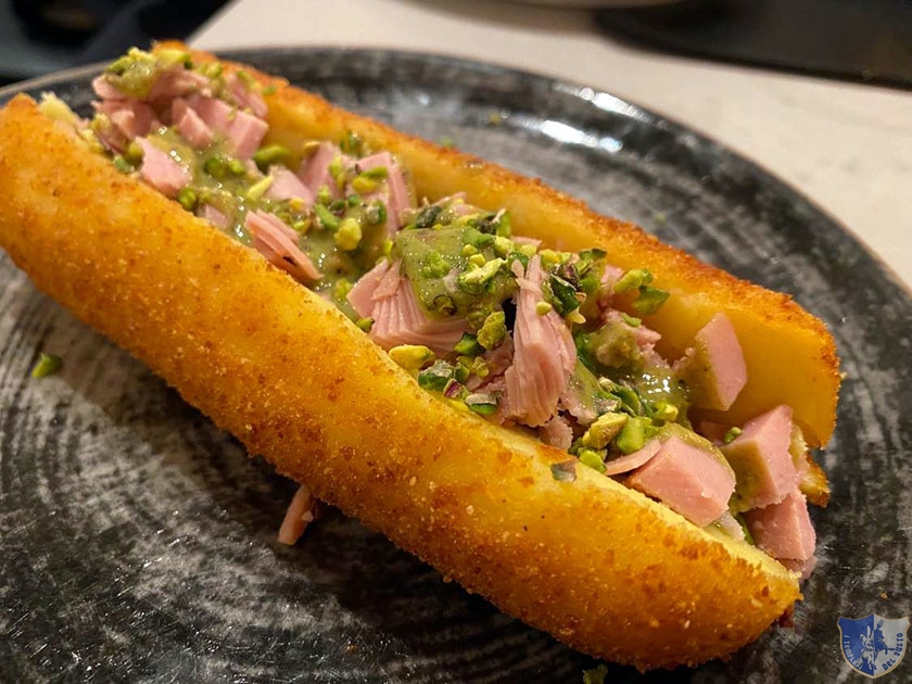 Crocchettone mortadella e pistacchio