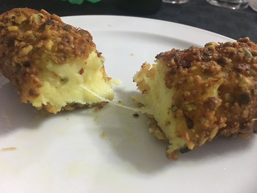 Crocchè con panatura al pistacchio - Dettaglio