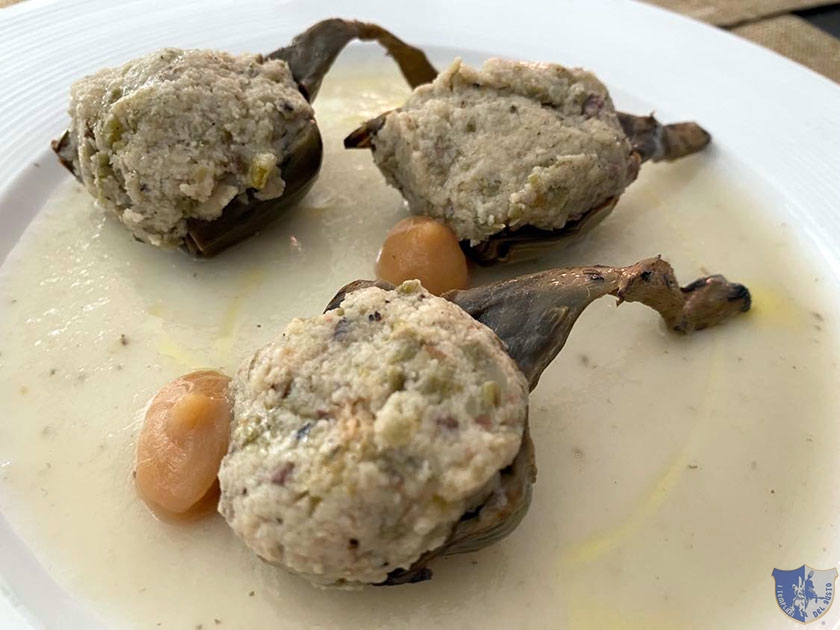 Carciofi fondenti ripieni