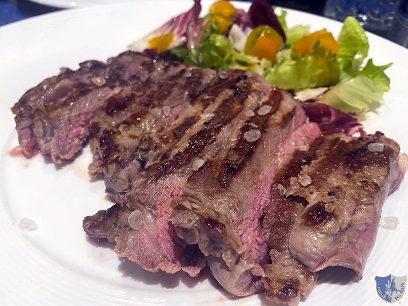 Tagliata di black Angus con sale rosa e Olio Evo