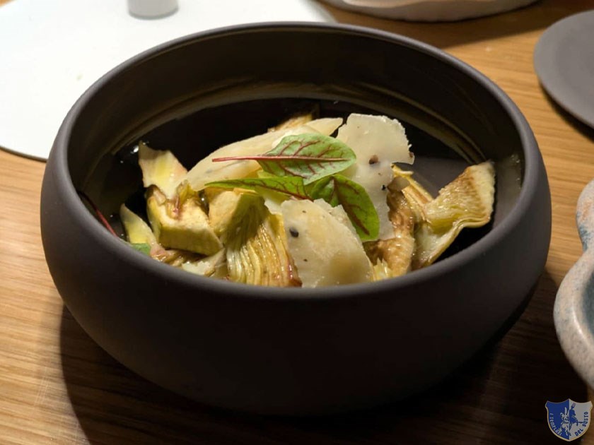 Insalata di carciofi crudi con citronette e pecorino della Daunia al tartufo