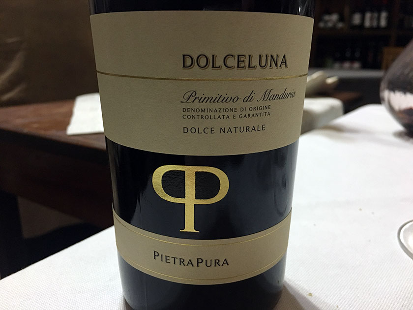 Pietra pura primitivo di Manduria passito Dolceluna