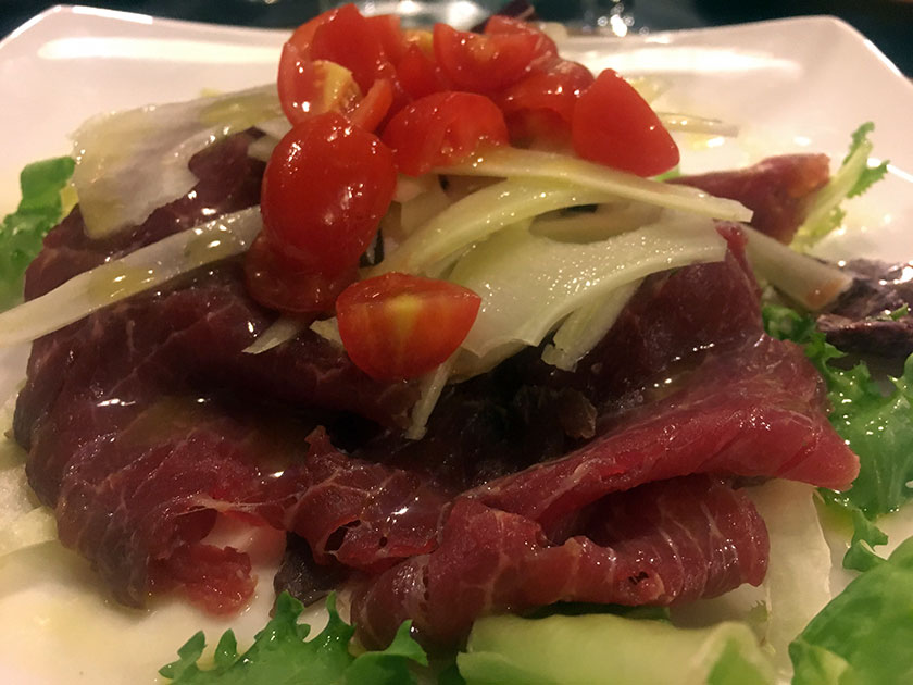 Carpaccio di carne salata trentina