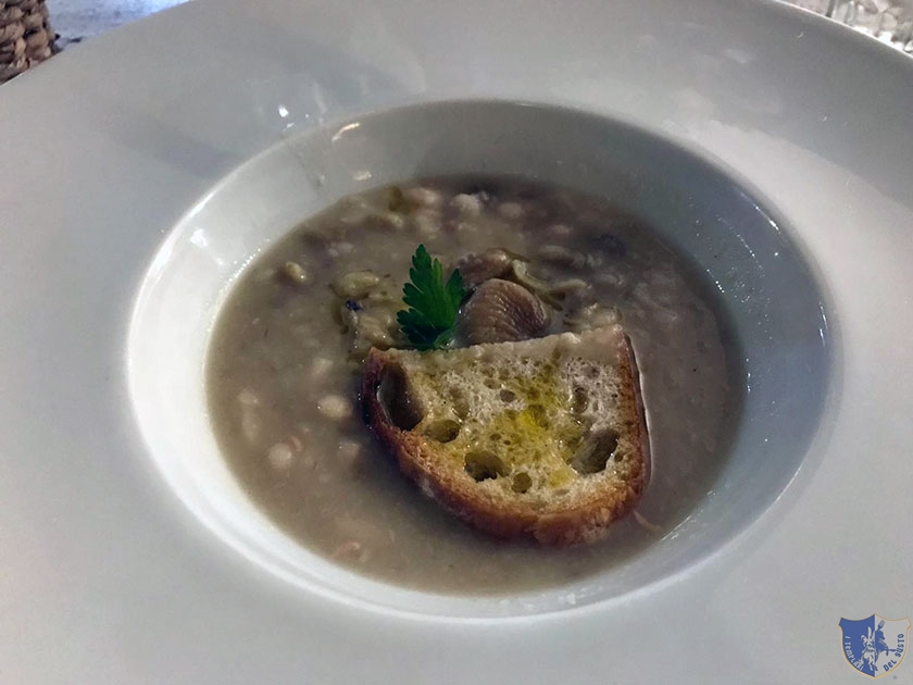 Zuppa di fagioli quarantini di Volturara irpina e castagne