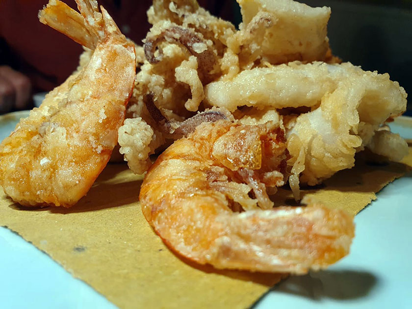 Frittura di calamari e mazzancolle Dettaglio