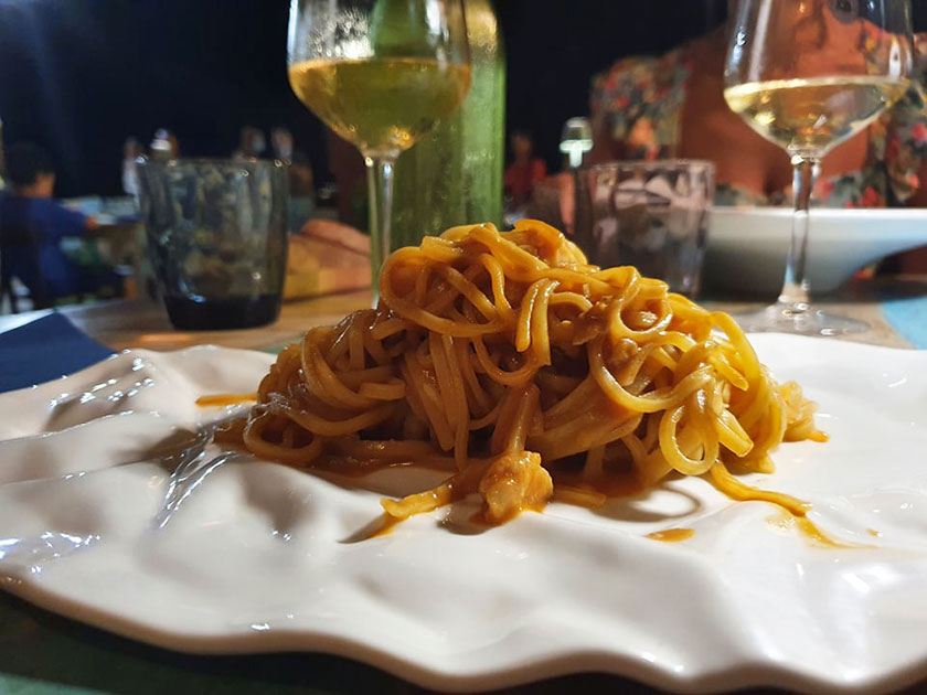 Tagliolini con aragosta di Ponza