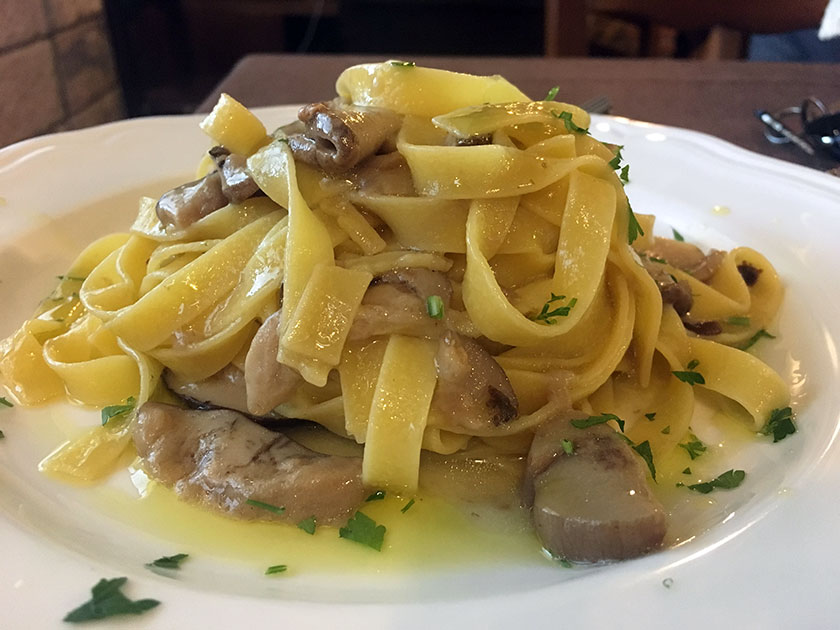 Fettuccine con i porcini