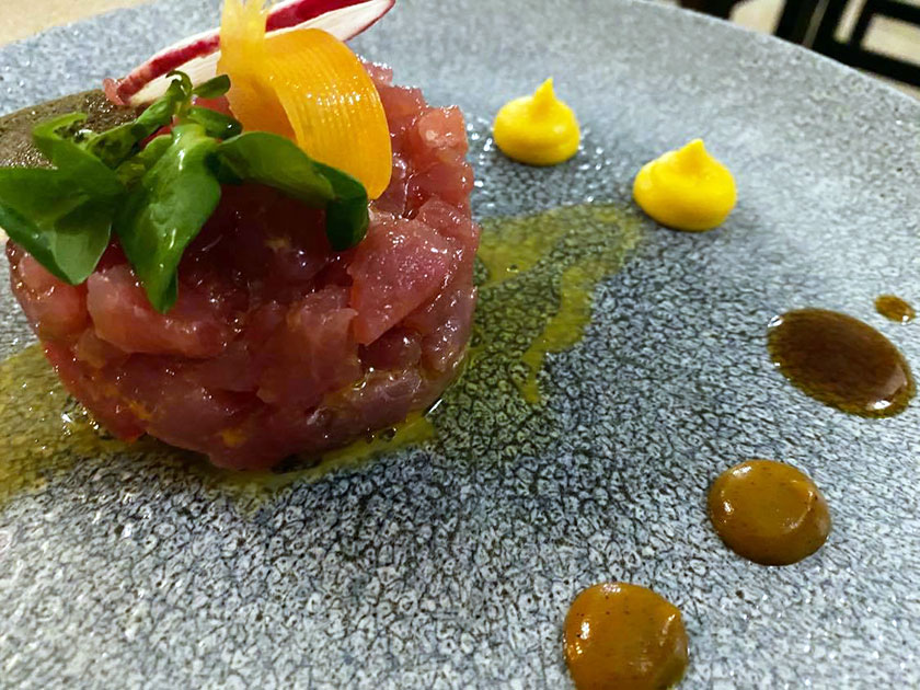 Tartare di tonno con maionese vegetale