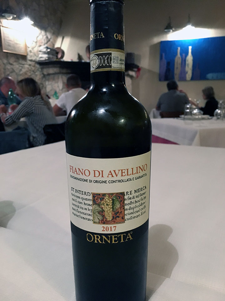 Fiano di Avellino dellazienda Orneta