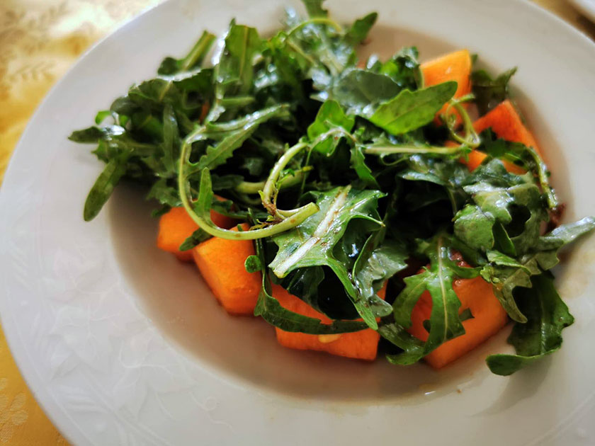 Melone speziato con rucola