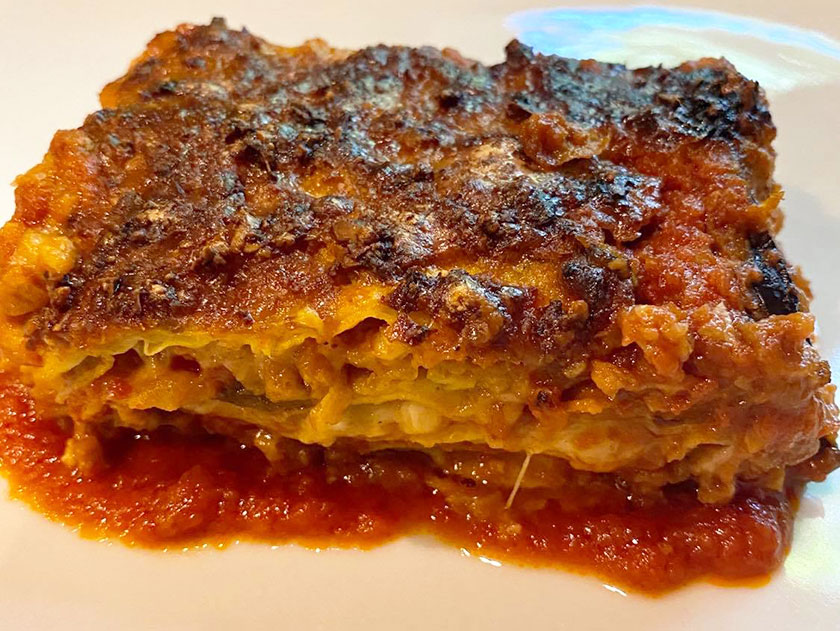 Parmigiana di melanzane affumicata