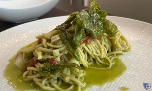 Rovy Ristorante. Montesarchio (Bn) - La chitarrina al baccalà con peperoncini di fiume e pomodoro secco
