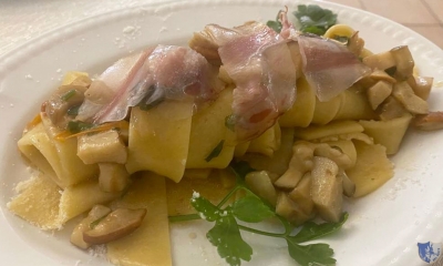 Agriturismo Buro. Sant'Agata de'Goti (Bn) - Pappardelle con porcini del Taburno e guanciale