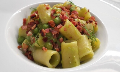 La pasta e piselli dello chef Marco Del Giudice 