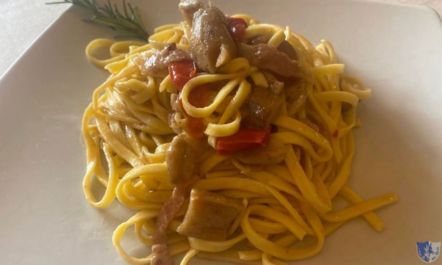 Ristorante Olmicello. Oratino (Cb) - Fettuccine con porcini e guanciale