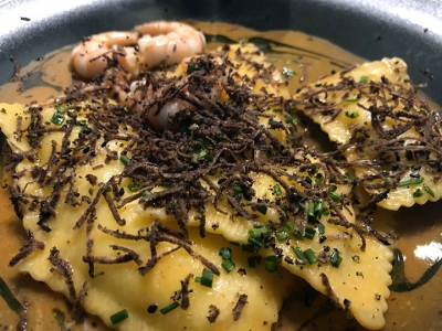 La Sirena - Avellino - Ravioli di ricotta con gamberi e tartufo