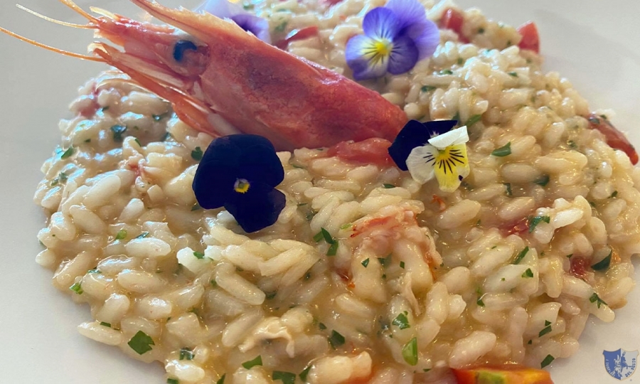 Battilapaglia Ristorante Pizzeria. Battipaglia (Sa) -  Risotto con gamberi rossi