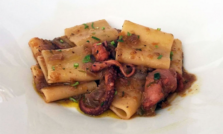 Paccheri con Genovese di polpo