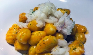 Pi Greco Otranto (Le) - Gnocchetti di patate su fonduta di taleggio e tartare di scampi copertina