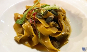 Bertie&#039;s Bistrot. Nola - Tagliatelle handmade con zucca e porcini