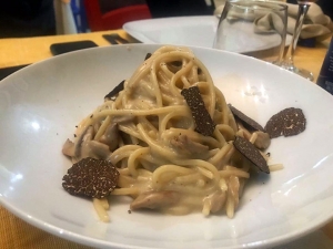 La Vecchia Casa-Forino (Av)-Spaghetti quadrati con crema di caciocavallo porcini e tartufo